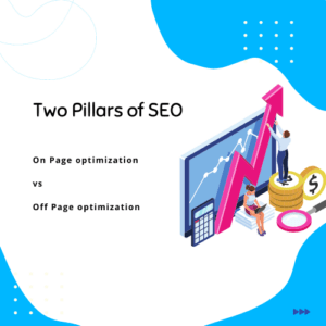 Image with text about the Two pillar of SEO